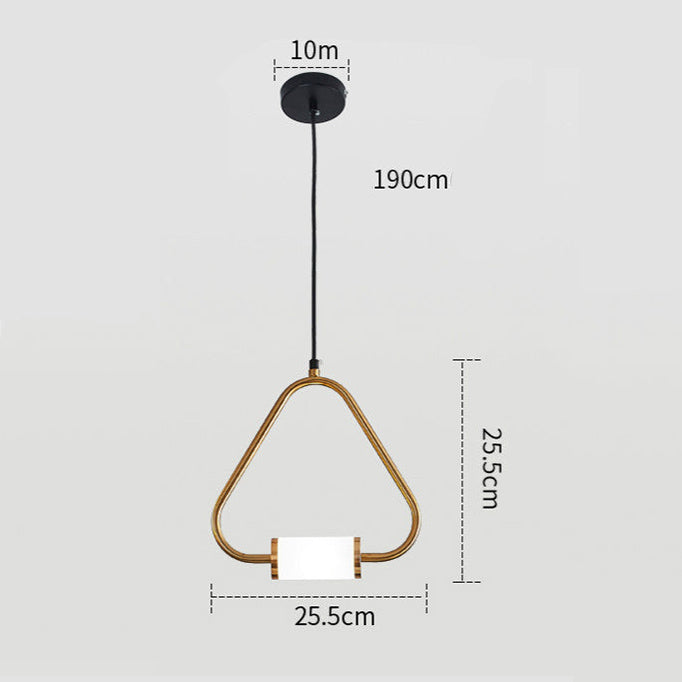 Lámpara de suspensión modernos tubos de LED dorados con forma geométrica Nyla