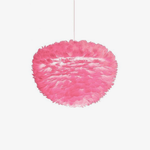 Suspension ovale LED en plumes Fairy