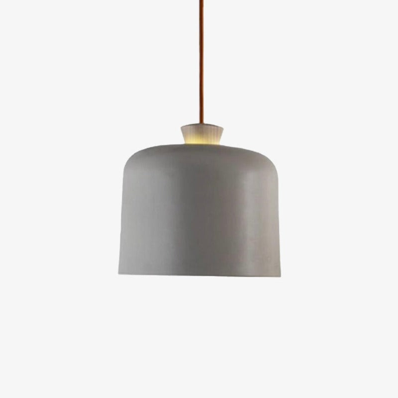 Suspension scandinave avec abat-jour en métal et bois Maloe