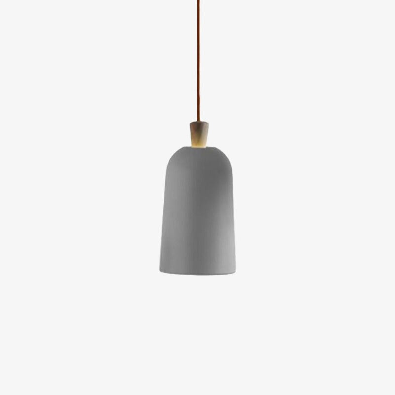 pendant light scandinavian with lampshade metal and wood Maloe