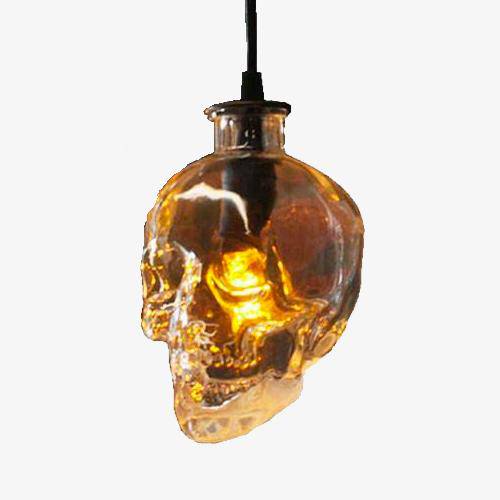 Lámpara de suspensión Calavera de cristal retro