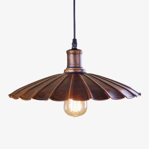 pendant light industrial LED with lampshade in copper metal Loft
