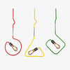 Suspensions design LED en forme géométriques de couleurs