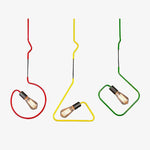 Suspensions design LED en forme géométriques de couleurs