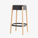 Tabouret de bar scandinave en bois et métal Maguy