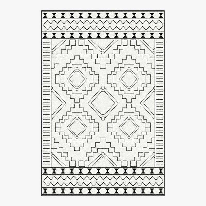Modern rectangle Berber carpet with geometric pattern Figure