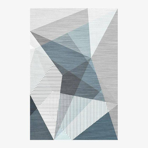 Tapis design géométrique rectangle bleu Area