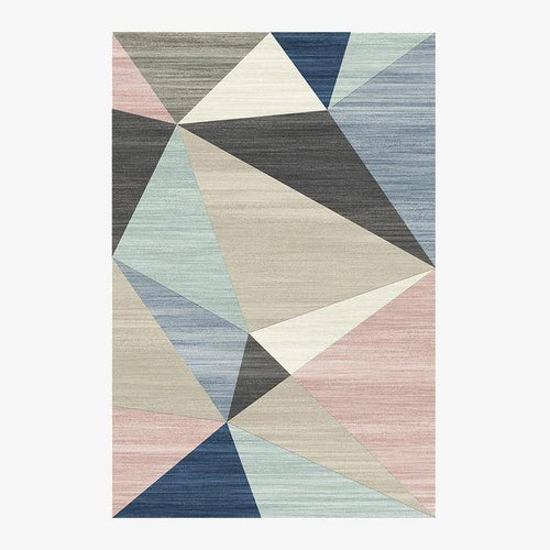 Tapis design géométrique rectangle multicolore Area