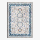 Tapis persan au style vintage bleu et gris Persy D