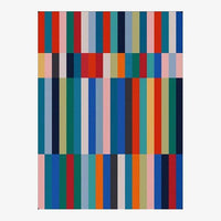Tapis rectangle bandes multicolores European