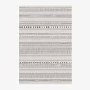 Tapis rectangle berbère moderne noir et blanc Splice