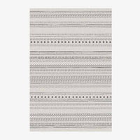 Tapis rectangle berbère moderne noir et blanc Splice