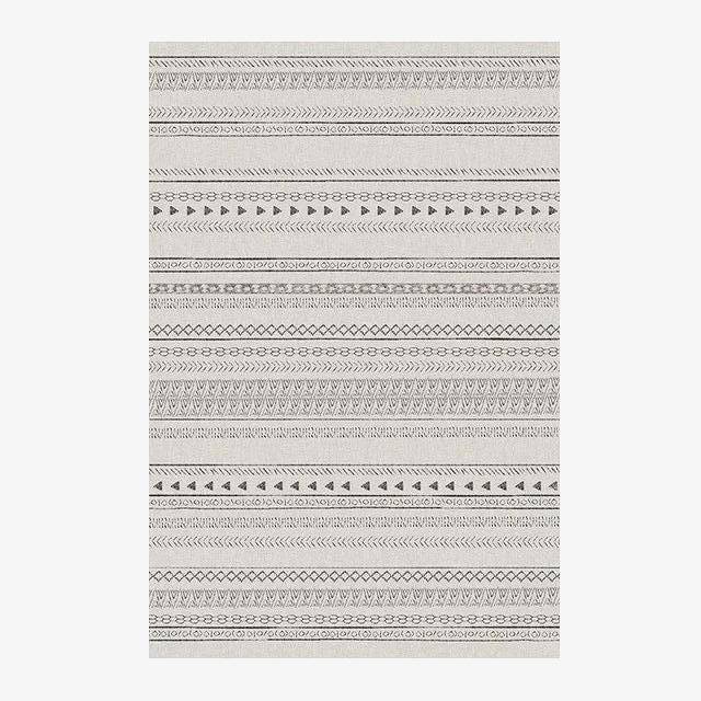 Splice black and white modern berber rectangle carpet