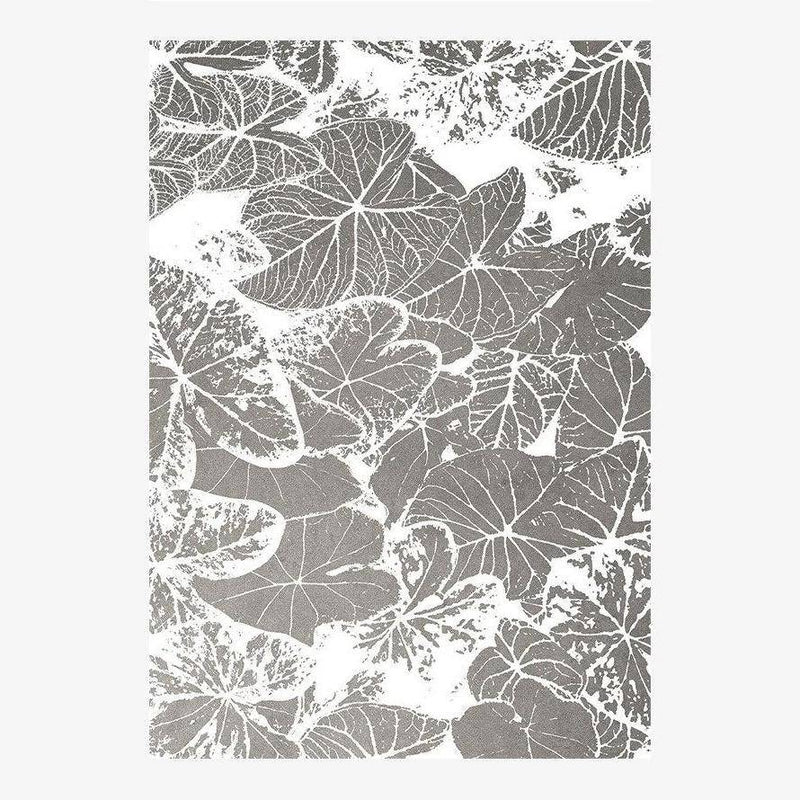Tapis rectangle design dessins de feuilles colorés Soft