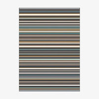 Tapis rectangle moderne à rayures sombres