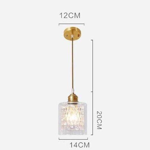 pendant light gold LED design with crystal glass shades