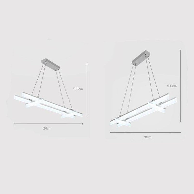 Suspension LED design à barres Hanging