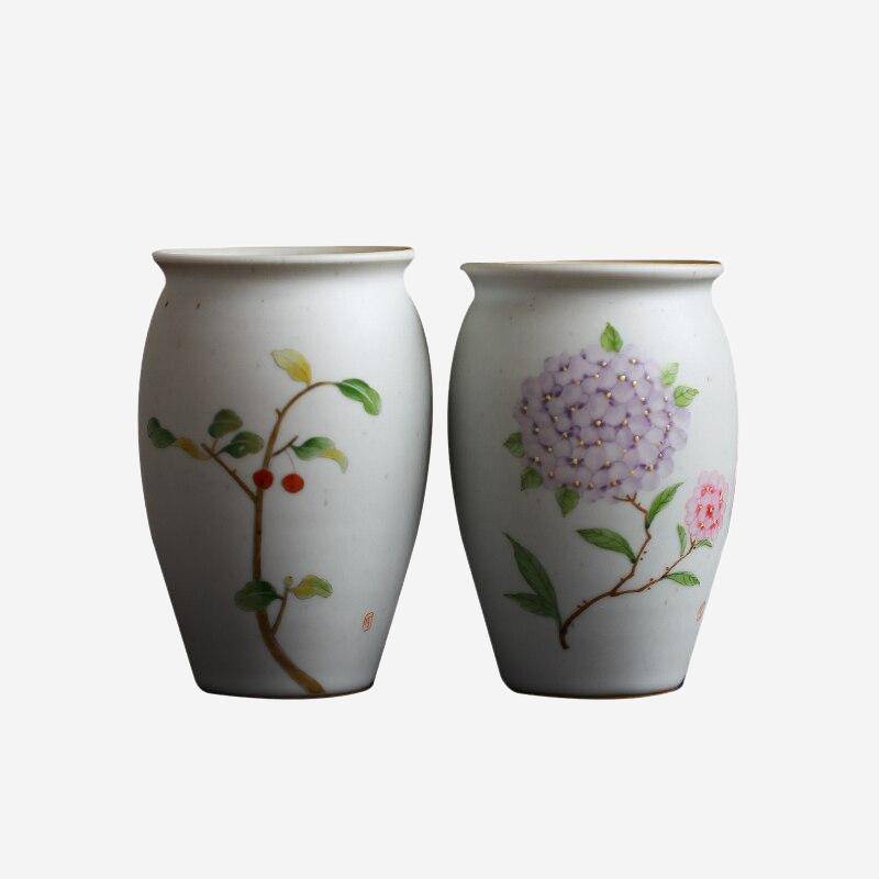 Vase en céramique blanc style Flower