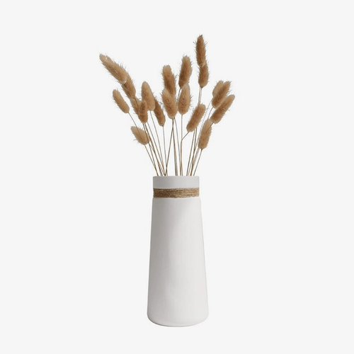 Vase moderne en céramique blanc style Japan Artist - vue 2 sur 8