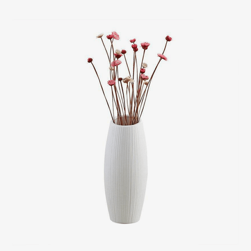 Vase moderne en porcelaine blanc Nordic - vue 2 sur 10