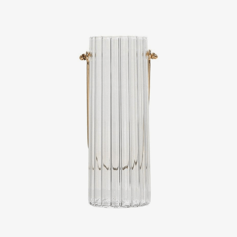 Vase moderne transparent style striped Glass